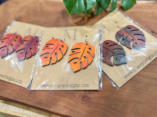 ‘Shades of Autumn’ Leaf Earrings